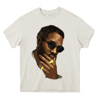 Cream black man Heavy Core Tee - NancyCooperArtShop