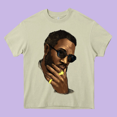 Black Man Heavy Core Tee Designed By Nancycooperartshop