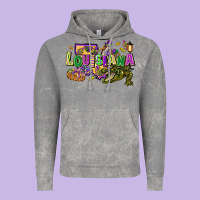 Louisiana Mardi Gras Vintage Hoodie Designed By Fadigitalartstudio