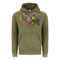 Vintage Olive louisiana mardi gras Vintage Hoodie - FaDigitalArtStudio