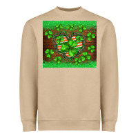 Mushroom st.patricks heart shamrocks glitter Heavyweight Sweatshirt - BarkalooDesign