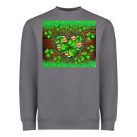 Storm st.patricks heart shamrocks glitter Heavyweight Sweatshirt - BarkalooDesign