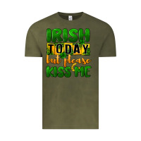 Vintage Olive Irish today but please kiss me Vintage Tee - CowGirlArtShop