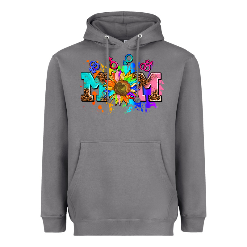 Pride Lesbian Gay Mom Sunflower Heavyweight Hoodie by AdoDesignShop | Teevron