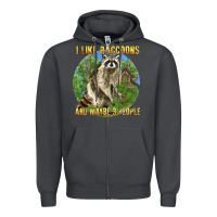 Smoke i like raccoons and 3 people Zipper Hoodie - BarkalooDesign
