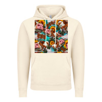 Vintage Artic cow with aztec and sunflowers seamless pattern Vintage Hoodie - FaDigitalArtStudio