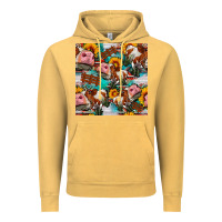Cow With Aztec And Sunflowers Seamless Pattern Vintage Hoodie | Teevron