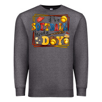 Charcoal Heather its a softball kinda day Premium Sweatshirt - AdoDesignShop