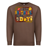 Chestnut its a softball kinda day Premium Sweatshirt - AdoDesignShop