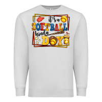 Dove Grey its a softball kinda day Premium Sweatshirt - AdoDesignShop