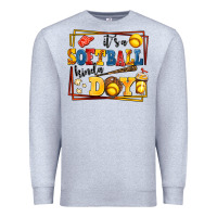 Heather Grey its a softball kinda day Premium Sweatshirt - AdoDesignShop