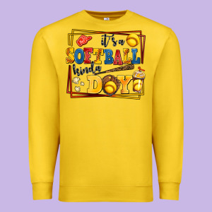 Its A Softball Kinda Day Premium Sweatshirt Designed By Adodesignshop