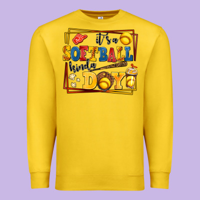 Its A Softball Kinda Day Premium Sweatshirt Designed By Adodesignshop