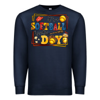 Navy its a softball kinda day Premium Sweatshirt - AdoDesignShop
