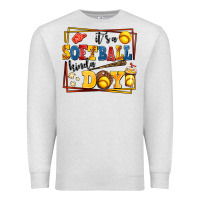 Oatmeal Heather its a softball kinda day Premium Sweatshirt - AdoDesignShop