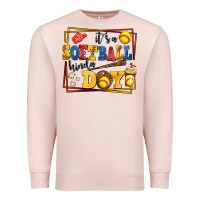 Pale Pink its a softball kinda day Premium Sweatshirt - AdoDesignShop
