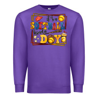 Purple its a softball kinda day Premium Sweatshirt - AdoDesignShop