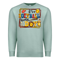 Seafoam its a softball kinda day Premium Sweatshirt - AdoDesignShop