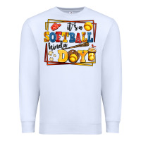 White its a softball kinda day Premium Sweatshirt - AdoDesignShop