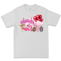 Dove Grey Clouds of love with balloons Valentine's Day Premium Tee - HowdyJamesFarm