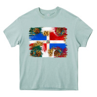 Arona Mexican and Puerto Rico Flag Heavy Core Tee - texasbilliewilder