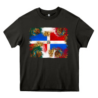 Asphalt Mexican and Puerto Rico Flag Heavy Core Tee - texasbilliewilder