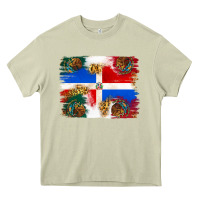 Mossy Mexican and Puerto Rico Flag Heavy Core Tee - texasbilliewilder