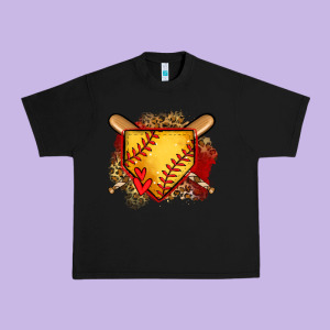 Softball Home Plate Urban Heavy Tee Designed By Jasminsmagicworld