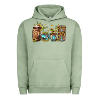 Pigment Oil Green sunflower gemstone coffee Urban Hoodie - JahusDesignShop