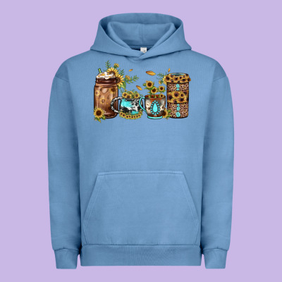 Sunflower Gemstone Coffee Urban Hoodie Designed By Jahusdesignshop