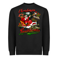 Black louisiana christmas with  afro santa Heavyweight Sweatshirt - BarkalooDesign