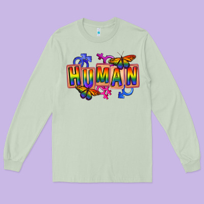 Human Pride Long Sleeve Tee Designed By Fadigitalartstudio