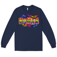 Navy Human pride Long Sleeve Tee - FaDigitalArtStudio