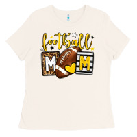 Bone Football mom yellow team color Ladies Tee - HowdyJamesFarm