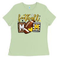 Matcha Football mom yellow team color Ladies Tee - HowdyJamesFarm