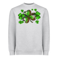 Heather Grey st. patricks day shamrocks Heavyweight Sweatshirt - BarkalooDesign