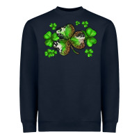 Navy st. patricks day shamrocks Heavyweight Sweatshirt - BarkalooDesign