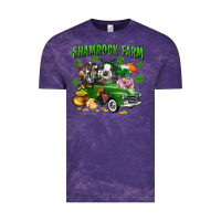 Cloud Purple Shamrock farm Vintage Tee - CowGirlArtShop