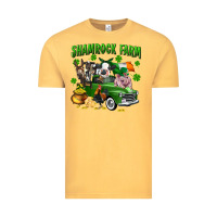 Vintage Mustard Shamrock farm Vintage Tee - CowGirlArtShop
