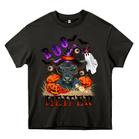 Asphalt Boo heifer black angus Heavy Core Tee - RanaPortraitStore