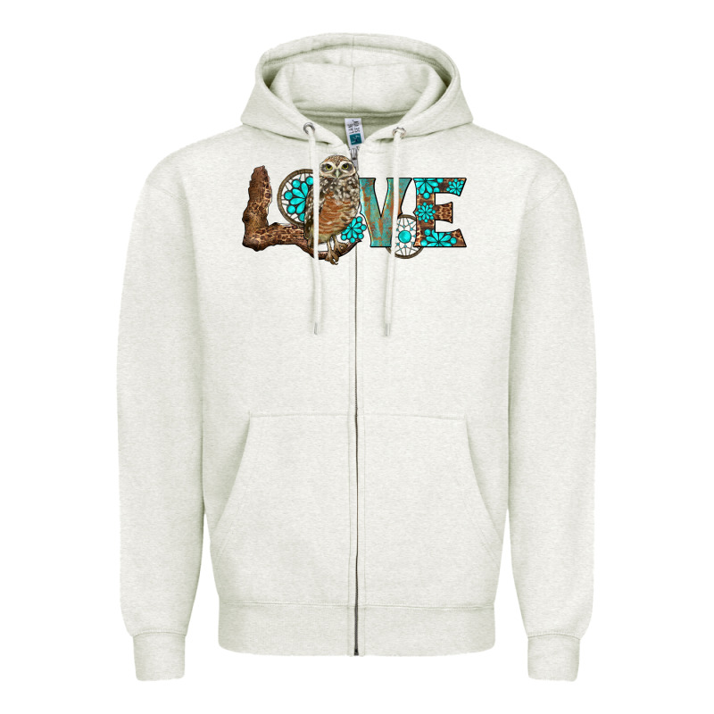 Owl Love Zipper Hoodie by BarkalooDesign | Teevron