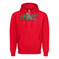 Red owl love Zipper Hoodie - BarkalooDesign