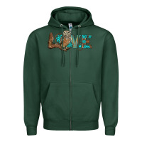 Sports Green owl love Zipper Hoodie - BarkalooDesign