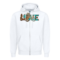 White owl love Zipper Hoodie - BarkalooDesign