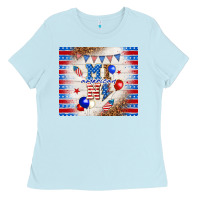 Baby Blue American mini Ladies Tee - TumblerDesignByShophia