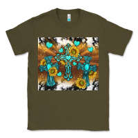 Army Green western crosses and sunflowers Classic Tee - TumblerDesignByShophia