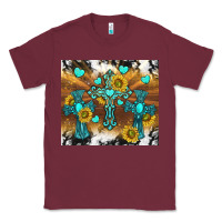 Burgundy western crosses and sunflowers Classic Tee - TumblerDesignByShophia