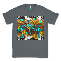 Charcoal Heather western crosses and sunflowers Classic Tee - TumblerDesignByShophia