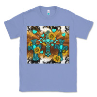 Colony Blue western crosses and sunflowers Classic Tee - TumblerDesignByShophia