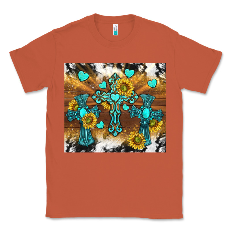 Western Crosses And Sunflowers Classic Tee by TumblerDesignByShophia | Teevron